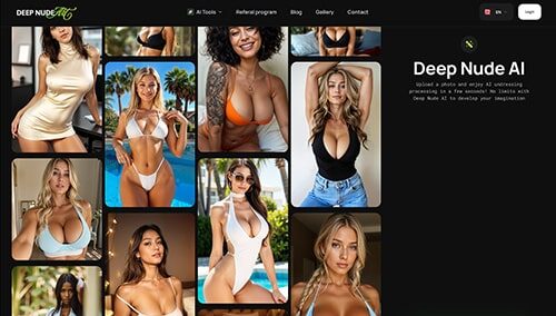 スクリーンショット AI-DEEP-NUDE.COM ホーム